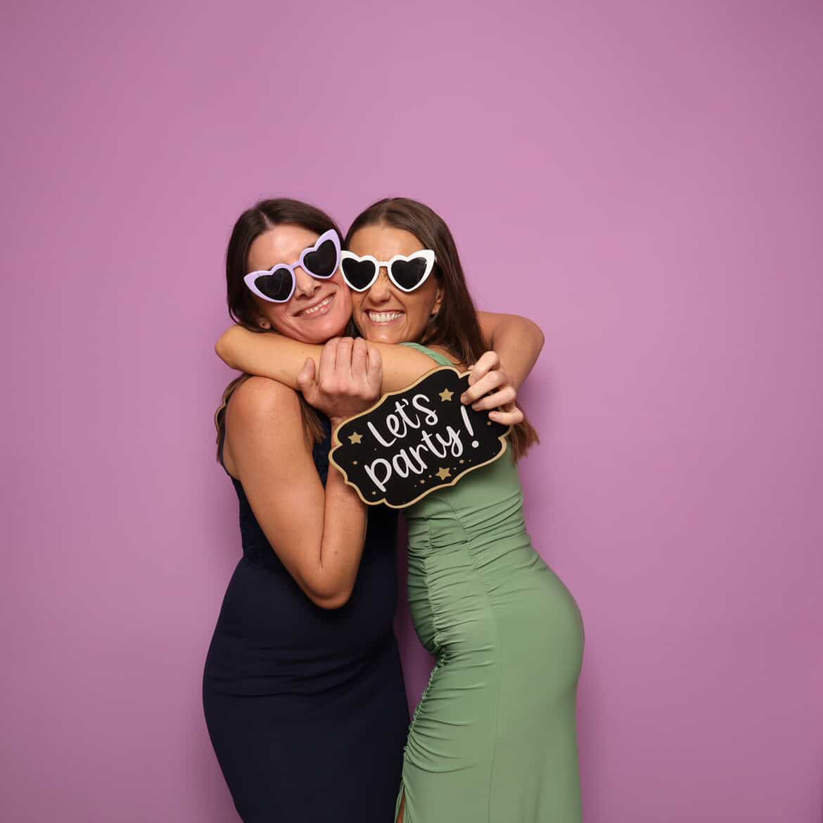 Photobooth with pink backdrop in Canberra